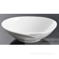super pure plain white bbq picnic sushi round bowl